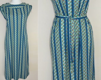 Vintage 1980’s Sleeveless Polyester Shift Dress