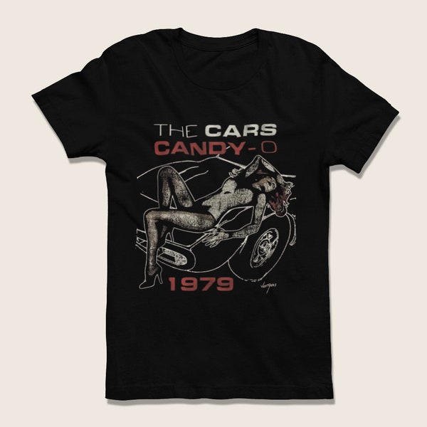 Vintage 70s Design The Cars Eye Unisex T-Shirt, Vintage The Cars Candy O Rock Band Shirt