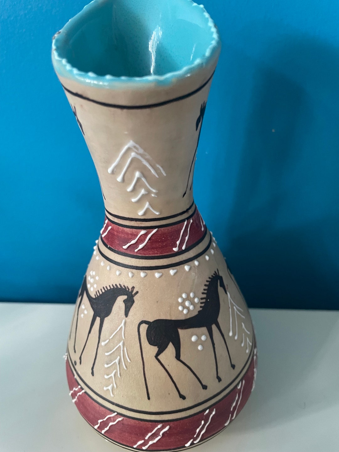 Ars Artigiana Deruta 1950’s Italian Etruscan Vase. - Etsy