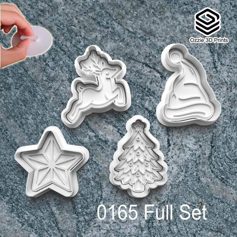 Christmas Designs Shaped Cookie Cutters & Fondant Embossers Etsy