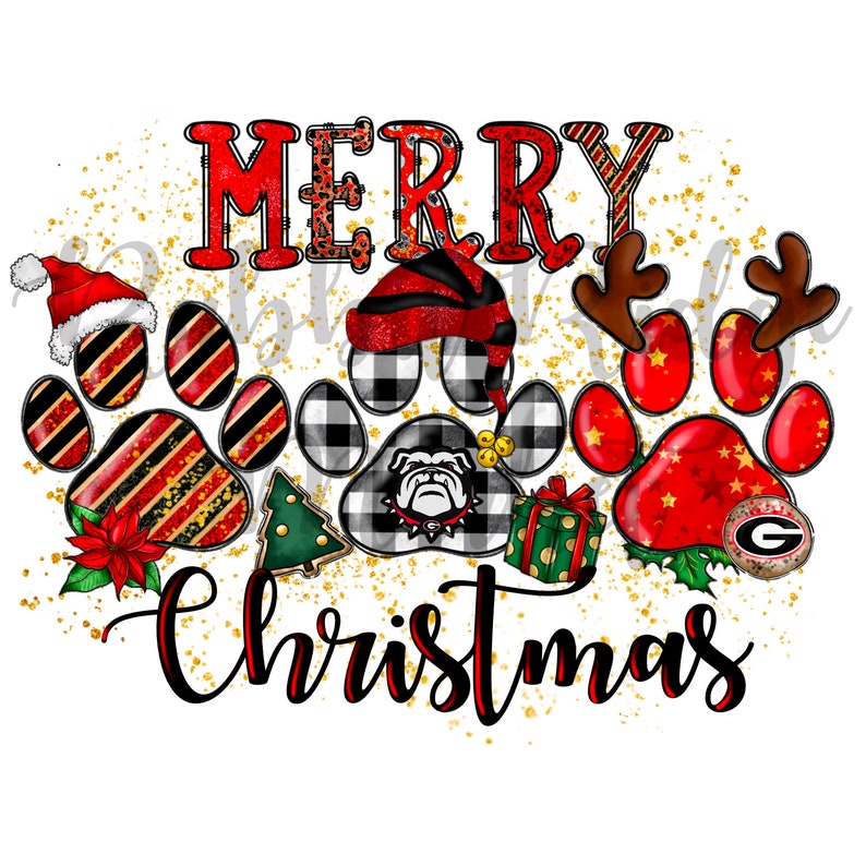 Bulldogs Christmas PNG UGA Dawgs PNG Etsy