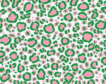 Pink & Green | 2 PNG Files | Cheetah | Leopard | Print | Bee | Sublimation Design for Digital Download and Printable