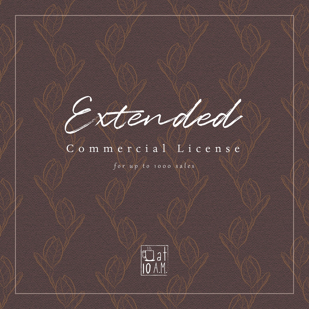 Extended Commercial License for a SINGLE Item | up to 1000 Sale | No ...