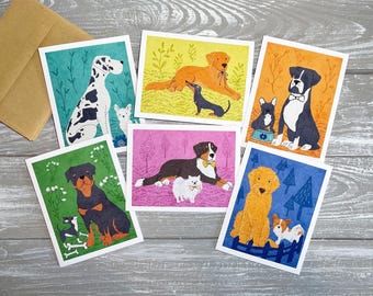 Dog Note Card Set: Whimsical All-Occasion Stationery