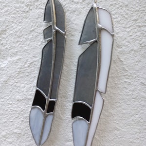 Stained Glass Mourning Dove Feathers
