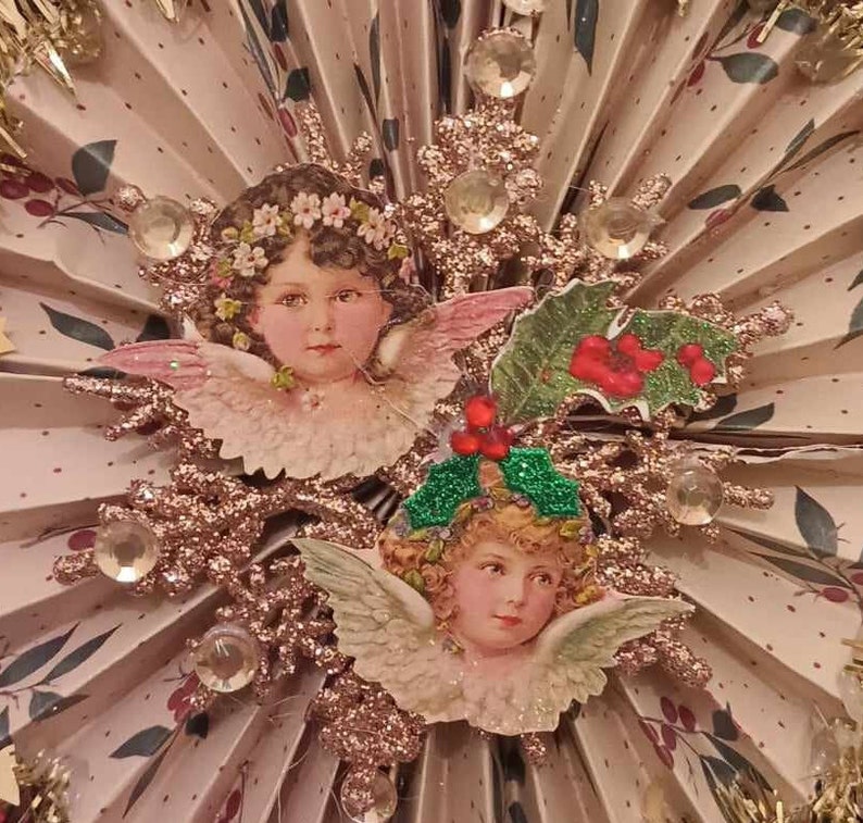 Heavenly Harmony A Duo of Sweet Angels Christmas Ornament / Serenading Angels A Duet Christmas