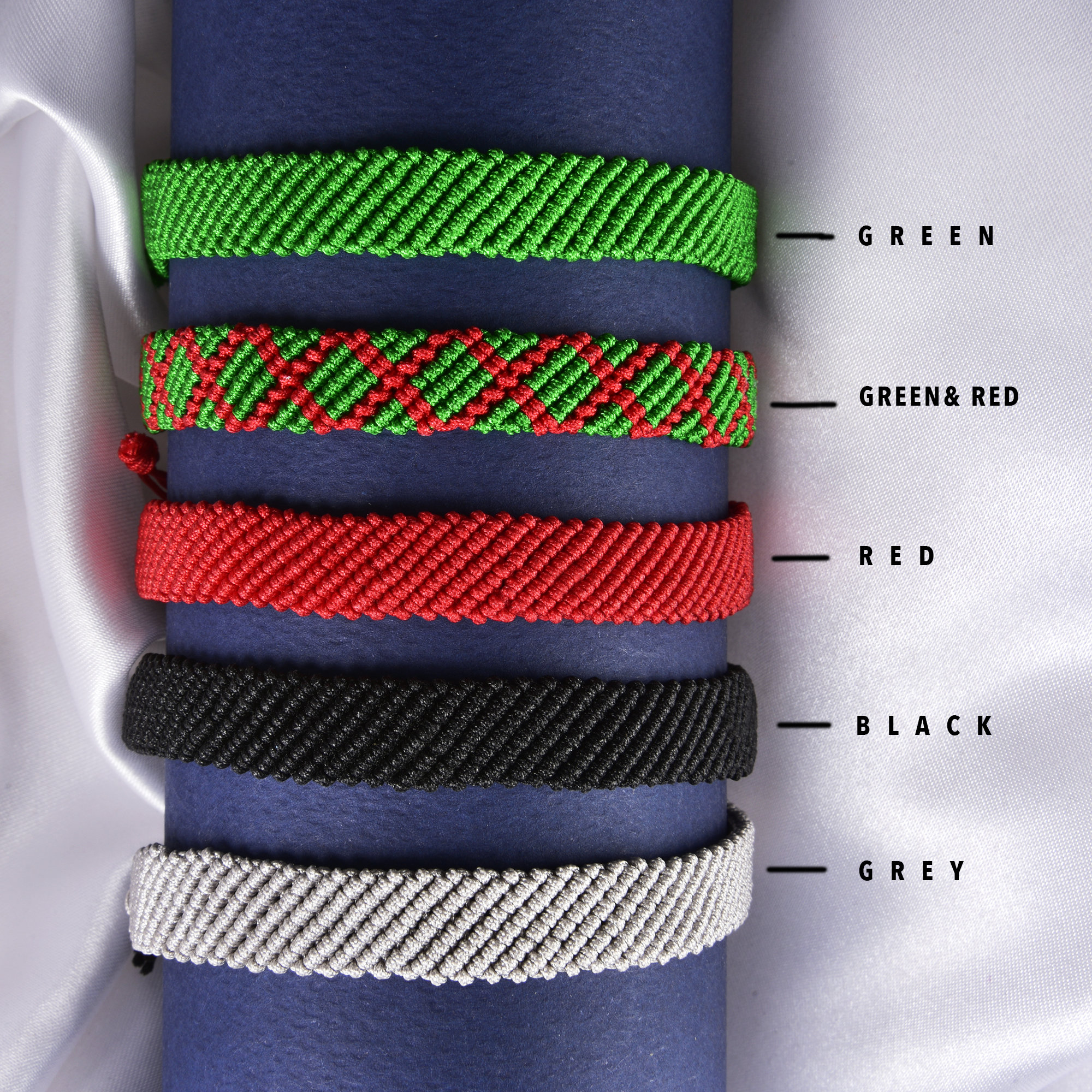 Thread Bracelet Pack of 3, Gray Black White Matching Woven Bracelet Set for  Men, Simple Macrame Wax Cord Bracelet Set, Slim Bracelets Pack 