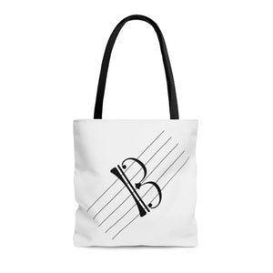 Alto Clef Tote Bag - Music Gift, Viola Tote Bag