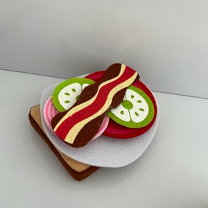 Filz Hot Dog Hamburger Toastbrot Lebensmittel Spielzeug für Spielküche Filz Burger selber belegen für Kinder Kaufladen Zubehör Bild 6