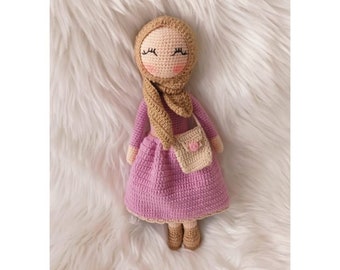 Crochet Hijab Doll, Amigurumi Muslim Doll, Crochet Amigurumi Doll For Sale, Ramadan gift, Muslim Gift, Eid Gifts For Kids