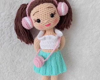 Poupée tricotée Amigurumi, Jouet au crochet, Poupée jouet tricotée, Jouets faits à la main, Poupée au crochet, Cadeau d’anniversaire de poupées tricotées, Cadeau pour enfants, En vente.