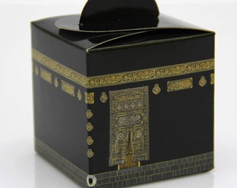 Kaaba-Muster Islamische Partybevorzugungsbox, Islamische Süßigkeitsboxen, Geschenk der Rückkehr zu Hajj und Umrah, Ramadan-Geschenkbox, Islamische Party-Geschenkbox
