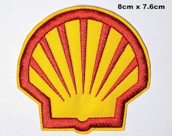 Shell Embroidered Patch Self Adhesive Motorcycle Car Logo Stickers on Fabric