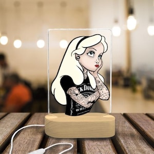 Tatted Alice N Wonderland Colorful Light Base 5&quot;x7.5&quot;
