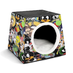 Custom Looney Baby Tunes Inspired Cartoon Animal Pet Bed | Interchangeable