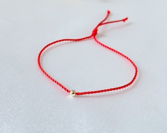 14k Gold baby and newborn bracelet - little gold ball - birth gift