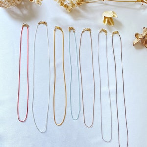 Silk choker - gold necklace - bridesmaids gift - silk necklace - silk cord - Good luck - evil eye
