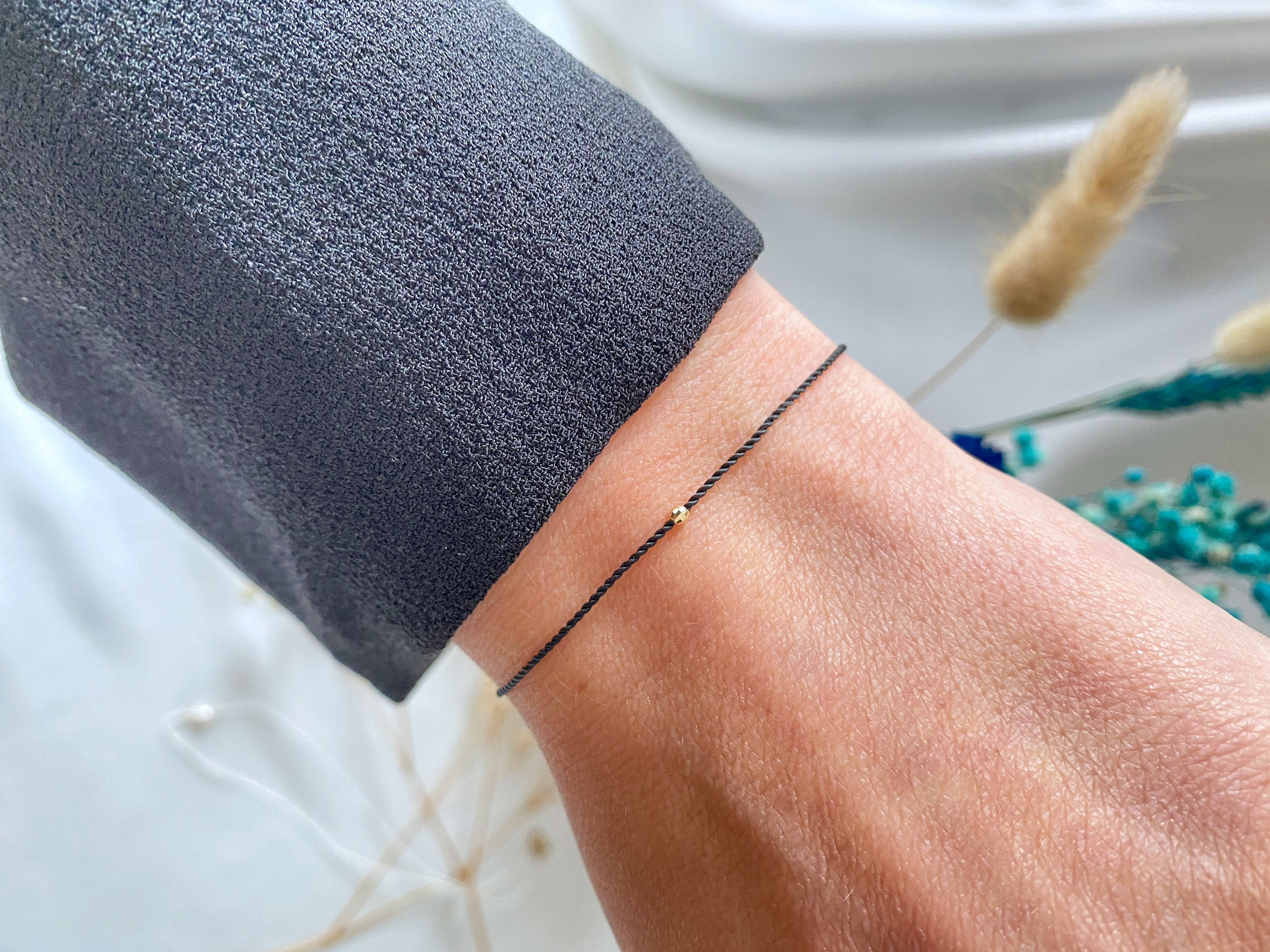 【クーポン対象外】 Cut Diamond Gold 14k Red Red Cord Silk - Bracelet String アクセサリー
