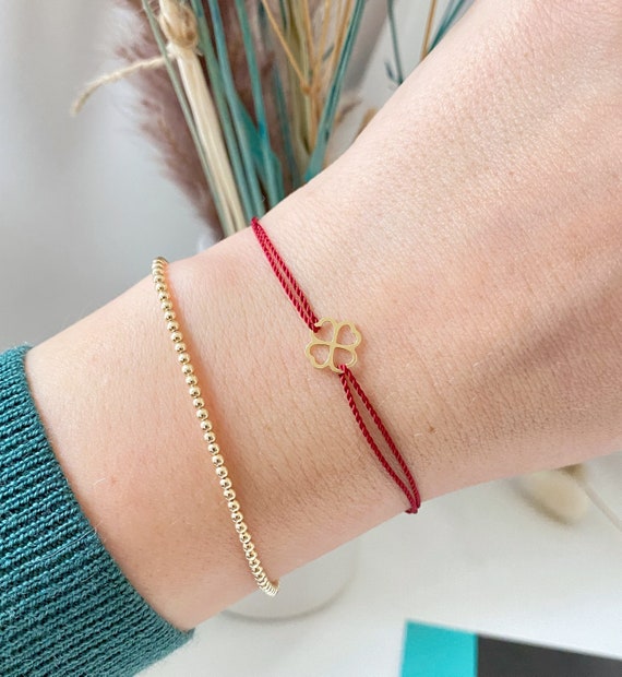 14k Gold Red String Bracelet Silk Cord Red String Bracelet Solid Gold  Jewelry Waterproof Silk String Bracelet -  Canada