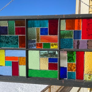 Stained Glass Farm House Window