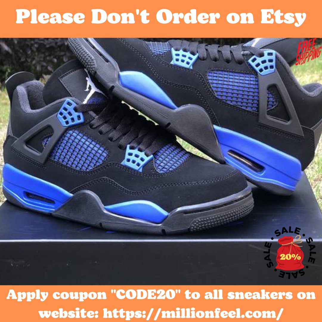 Air Jordan 4 Blue Thunder JD4 Blue Thunder Etsy