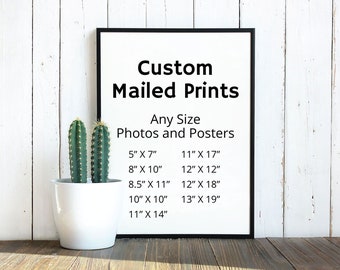 Custom Printing Service | Photo and Poster Prints | Print on Demand | Any Print | Any Size | Mailed Print | 5x7, 8x10, 12x18