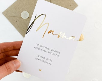 Card Mom | Mother's Day | Golden foil | A6 postcard