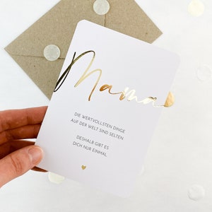 Karte Mama | Muttertag | Goldene Folie | A6 Postkarte
