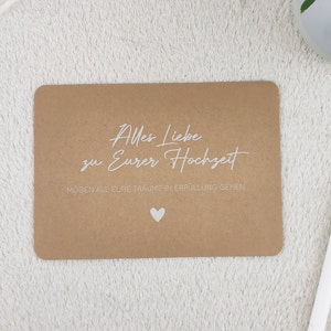 Karte zur Hochzeit | Glückwunschkarte | Kraftpapier | A6