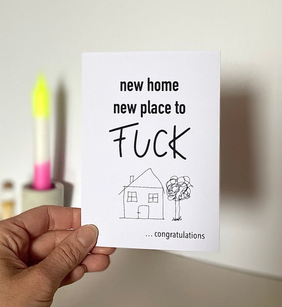 Lustiger Spruch Karte zum Umzug Einzug new home new place to Etsy
