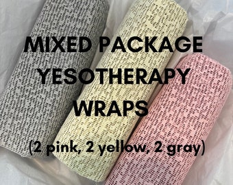 Yesotherapy Body Wraps Slimming Body Wrap Fat Reduction Body Wrap Wholesale Body Wraps (INCLUDES 6 WRAPS per order-2 Pink, 2 Yellow, 2 Gray)