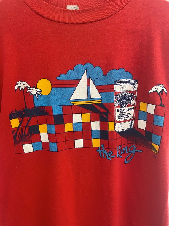 Vintage Budweiser Red T Shirt - image 2