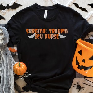 Halloween Surgical Trauma Intensive Care Unit Nurse shirt, Surgical Trauma ICU tshirt, Gift for STICU nurse, STICU team, icu nurse crewneck