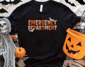 Halloween Emergency Department Shirt, Halloween ER Nurse Tshirt, Emergency Room Tech Gift, ER Tech shirt, Halloween Emergency Nurse Gift