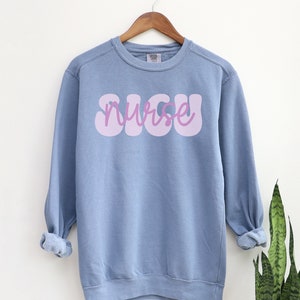 Comfort Colors SICU Nurse Crewneck Sweatshirt for Surgical icu Shirts Tshirt, SICU Team, sweater pullover, Surgical Intensive Care Unit gift