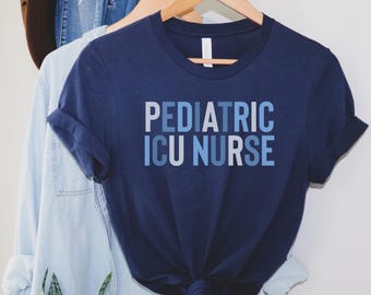 Pediatric ICU Nurse Shirt, Cute PICU Nurse Tee, Peds ICU Nurse Gift, rn Graphic Tee, icu Hospital Shirt, nursing school graduation gifts