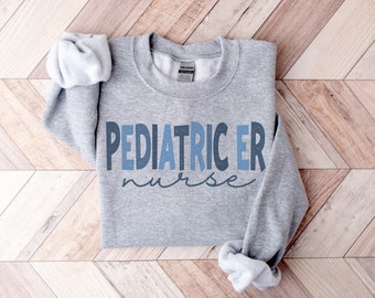 Pediatric Emergency Nurse Sweatshirt, Peds ER Nurse Crewneck, Pediatric ER Nurse Sweater, Emergency Nurse Shirt, Gift for Pediatric ER Nurse