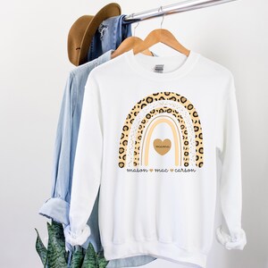 Leopard Custom mom sweatshirt, custom mom shirt, Mama sweatshirt, Mom shirt with names, mothers day gift, mothers day shirt mama shirt