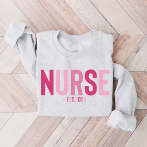 Personalized Nurse Sweatshirt, Custom Nurse Shirt, Nurse Crewneck, Nurse Gift, Nurse Appreciation Gift, RN Nurse Sweatshirt, Nurse Grad gift