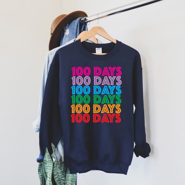 100 Days of School Sweatshirt, 100 Days of School Shirt, Teacher Sweatshirt, 100 Days Brighter, Teacher Gifts, Back to School Shirts, School