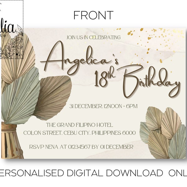 Filipino Birthday Invitations Etsy