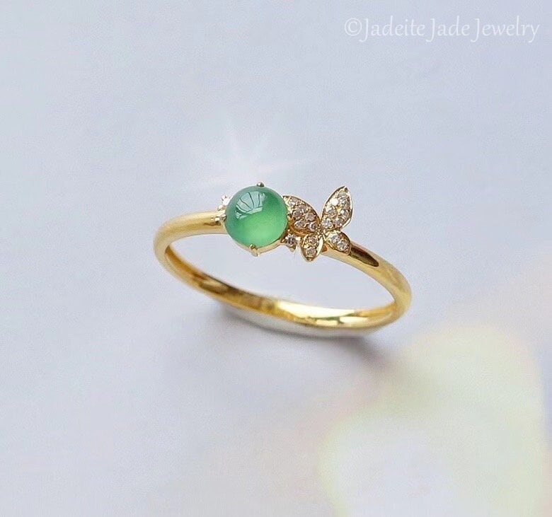 Jade Butterfly Ring Ireland - Main Image
