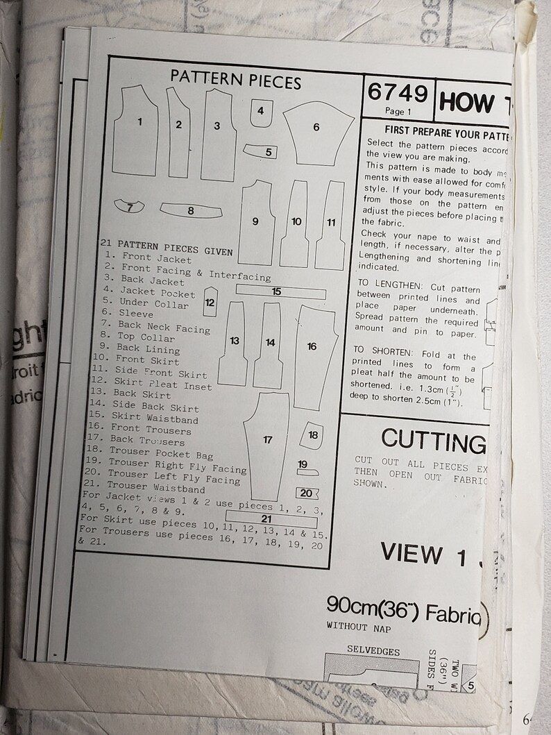 NEW LOOK 6749 Vintage Sewing Pattern Women's Size 8-18 Women's Lined ...