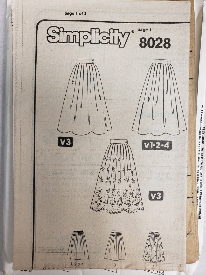 Vintage Simplicity 8028 Sewing Pattern Misses Easy to Sew - Etsy