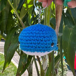 Handmade Whale Amigurumi Keychain | Crochet Whale Keychain | Cute Amigurumi | Handmade Crochet | Crochet Bag Accessory