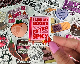 Spicy Smut Bookish Stickers | Mystery Pack, Kindle Reader