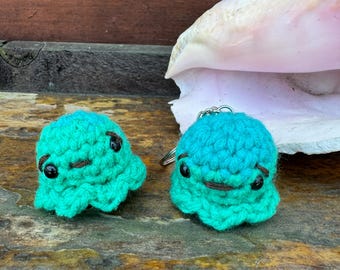 Handmade Tie-Dye Octopus Keychain | Crochet Amigurumi Charm