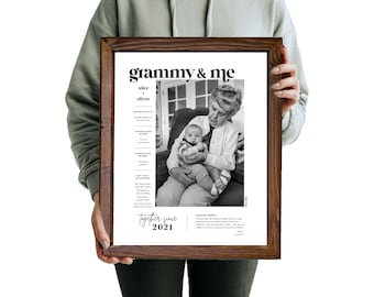 Personalized Mother's Day Gift For Grandma, Custom Mother's Day Present for Granny, Handmade Gift Grandmother, Gift for Nana Mother's Day