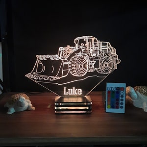 Personalized,firm,company logo lamp design,present,gift,birthday,lamp night, gifts,,dozer,bulldozer,loder