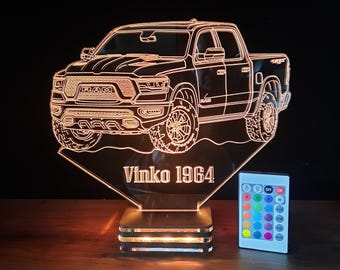 Personalized,present,gift,birthday,wedding gifts.classic,truck,driver,night light,custom gift,for men,American Pickup ,dodge,ram 1500